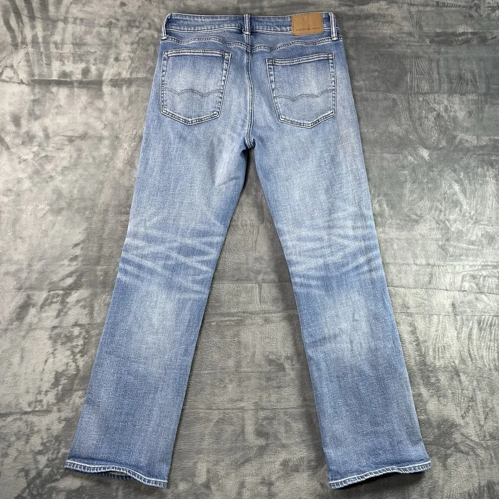 American Eagle Jeans‎ Mens 31x30 Blue Denim Original Bootcut Light Wash Stretch